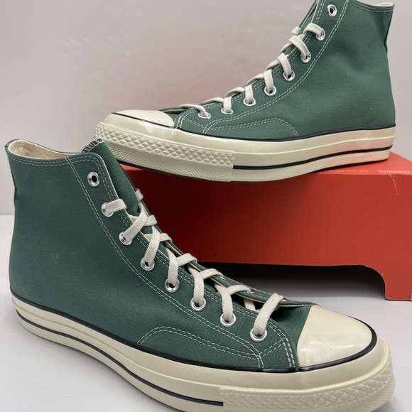 Converse Men's A06521C
CHUCK 70 HI
ADMIRAL ELM/EGRET/BLK Green High-Top Sneakers - Picture 11 of 16